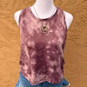 Tie die workout tank top